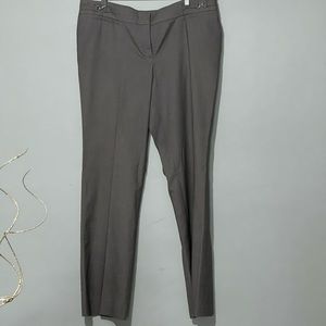 New York & Company Stretch Dress Pant Gray Silver Accents Size 16